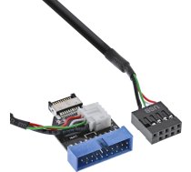 InLine - Interner USB-Adapter - 19-poliger USB3.0 Kopf (M) bis 9-poliger USB-Header (W) (33446A)