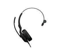 Jabra Evolve2 50 On Ear Headset Wired Mono Black Microphone Noise Cancelling, Noise Cancelling Heads