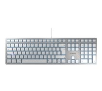 CHERRY KC 6000 SLIM FOR MAC - Tastatur - USB - Deutsch - Tastenschalter: CHERRY SX - Silber (JK-1610DE-1)