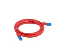 LANBERG PATCHCORD S/FTP CAT.6A 0.5M RED LSZH