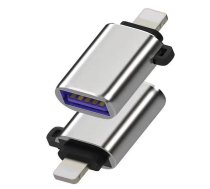 MicroConnect - Lightning Adapter - Lightning männlich zu USB Typ A weiblich - Silber - für Apple iPad/iPhone/iPod (Lightning) (MC-LIGHTUSB3)