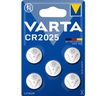 VARTA Batterie Lithium, Knopfzelle, CR2025, 3V, Retail Blister VE: 5 Stück (06025101415)