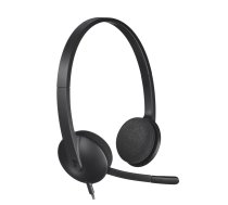 Logitech H340 USB Computer Headset Wired Head-band Office/Call center USB Type-A Black