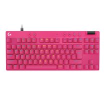 Logitech G PRO X RAPID - Tastatur - TKL - Hintergrundbeleuchtung - USB - QWERTY - US International - Tastenschalter: Linear - pink (920-013253)