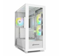 Sharkoon Rebel C60 - Midi Tower - PC - Weiß - ATX - micro ATX - Mini-ITX - Stahl - Gehärtetes Glas - Gaming (4044951040049)