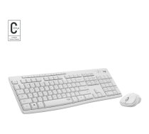 Logitech MK295 Silent Tastatur & Maus Set, Weiß, Kabellos via USB-Empfänger, Schweiz, 920-009872