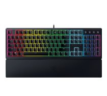 Razer Ornata V3, Mecha-membrane switches, 10 Razer Chroma RGB Lighting Zones, 1000 Hz Ultrapolling, Backlit keys, Soft-touch wrist rest - German Layout