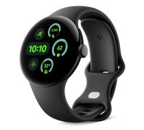 Google Pixel Watch 3 - 41 mm - Aluminium mattschwarz - intelligente Uhr mit Active Armband - Flouroelastomer - Obsidian - Bandgröße: L - 32GB - Bluetooth, Wi-Fi 6, NFC, UWB, LTE - 4G - 31 g (GA05744-DE)