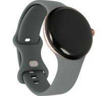 Google Pixel Watch - Champagne Gold - intelligente Uhr mit Band - Flouroelastomer - Hazel - Bandgröße: L - 32GB - Wi-Fi, NFC, Bluetooth - 4G - 36 g (GA04120-DE)