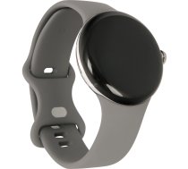 Google Pixel Watch - 41 mm - Silber poliert - intelligente Uhr mit Active Armband