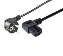 MicroConnect - Stromkabel - power CEE 7/7 (M) gewinkelt zu IEC 60320 C15 gewinkelt 10 A - 3,0m - Schwarz (MC-JT008/HT3W-H05VV-F-3.0)
