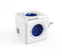 Allocacoc PowerCube Original USB (E) power extension 4 AC outlet(s) Blue, White