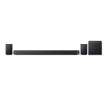 Samsung Q-Serie HW-Q995GF 11.1.4-Kanal Soundbar Schwarz Bluetooth®, Dolby Atmos®, inkl. kabellosem Subwoofer, Wandbefestigung, WLAN (HW-Q995GF/ZG)