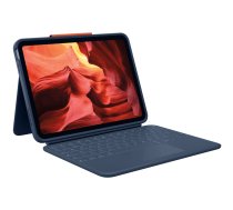 Logitech Rugged Combo 4 Touch - Tastatur und Foliohülle - mit Trackpad - Apple Smart connector - QWERTY - GB - Classic Blue - für Apple 10.9-inch iPad (10. Generation)