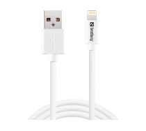 Sandberg - Lade-/Datenkabel für iPad/iPhone/iPod/Mobiltelefon - Lightning / USB - Lightning (W) - USB Typ A, 4-polig (M) - 1,0m - weiß - für Apple iPad Air, iPad mini, iPad mini with Retina display, iPad with Retina display (4th generation), iPhone 5, 5c, 5s, iPod nano (7G), iPod touch (5G) (440-75)