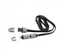 Sbox USB->Micro USB+IPH.5 M/M 1M black 2IN1B