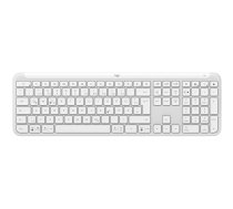 Logitech Signature Slim K950 Tastatur - Grauweiß Bluetooth 5.1 LE für, Kompatibel mit einer breiten Palette von Geräten, einschließlich Android, iOS u