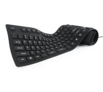 Silicone keyboard USB+PS/2 black