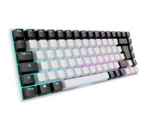 Sharkoon SKILLER SGK50 S3 Gaming Tastatur - 75% Layout, rote Hot-Swap Gateron-Switches, RGB-Beleuchtung, QWERTZ-Layout, weiß