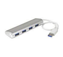 StarTech.com Portable USB Hub with Built-in Cable - Hub - 4 x SuperSpeed USB3.0 (ST43004UA)