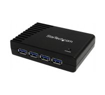 StarTech.com 4 Port SuperSpeed USB3.0 Hub - Schwarz - Hub - 4 x SuperSpeed USB3.0 - Desktop (ST4300USB3EU)