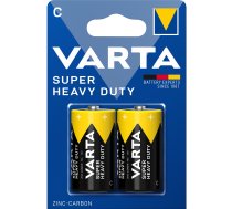 Varta Batterie Zink-Kohle, Baby, C, R14, 1.5V, Super Heavy Duty, Retail Blister Blister (2-Pack) (02014101412)