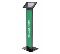 Compulocks Surface Pro 8-11 Apex Enclosure Brandable Floor Stand - Aufstellung - für Tablett - Branding-fähig - verriegelbar - Metallrahmen - Schwarz - Bildschirmgröße: 33cm (13) - Bodenaufstellung - für Microsoft Surface Pro 8, Pro 9 (140B580APXB)