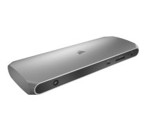 Corsair TBT100 Thunderbolt™ 3 Dock - 2x USB-C 3.1, 2x USB-A 3.1-Anschlüsse, 2x HDMI-Ports, 3,5-mm-Audio-Kombianschluss - Gigabit-Ethernet - SD-Kartenleser - Mac-und Windows-Kompatibel - Aluminium (CU-9000001-EU)