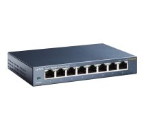 TP-LINK 8-port Metal Gigabit Switch 5 10/100/1000M RJ45 ports supports GMP Snooping IEEE 802.1p QoS Plug and Play metal case