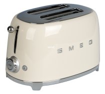 SMEG Toaster 2-Schlitz kompakt 50s Style TSF01CREU, Creme, Hochglanz