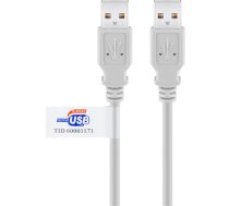 Wentronic Goobay USB 2.0 Hi-Speed Kabel mit USB Zertifikat, Grau, 2 m - geeignet für Geräte mit USB Anschluss (50796)
