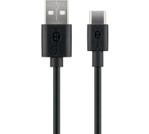 Goobay USB-C™ Sync- & Ladekabel 1m, Schwarz, 1 m - für Geräte mit USB-C™ Anschluss geeignet (45735)