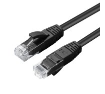 Unshielded Network Cable, U/UTP CAT6 0.3M Black LSZH