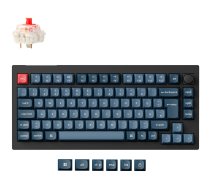 V1 Max, Gaming-Tastatur schwarz/blaugrau, DE-Layout, Gateron Jupiter Red, Hot-Swap, RGB