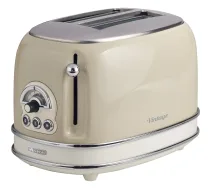 Vintage Toaster 155 (beige, 810 Watt, für 2 Scheiben Toast)