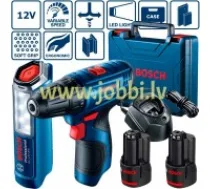 Bosch COMBO: GSR 120-LI + GLI 12V-300 + 2x GBA 12V 2.0AH + GAL1210CV komplekts 06019G8004