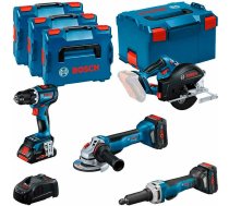 Bosch COMBO 18V (GSR 18V-90 C + GWS 18V-15 PSC + GKM 18V-50 + GGS 18V-23 PLC) 1x4,0Ah + 2x5,5Ah PROCORE komplekts 0615990N3A