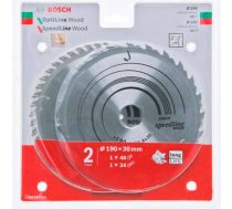 Bosch Optiline Wood disks kokam 190x30mm 48z + Speedline Wood disks kokam 190x30mm 24z 2608644654