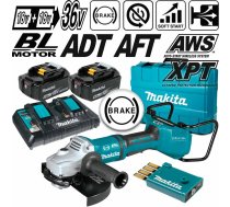 Makita DGA901T2U1 (2x5,0Ah) leņķa slīpmašīna + AWS modulis