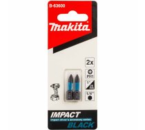 Makita B-63600 IMPACT BLACK sitāmie uzgaļi PH1 x 25mm (2gb)