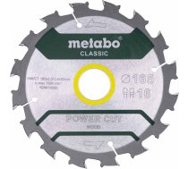 Metabo POWER CUT WOOD CLASSIC disks kokam 165x30mm 16z 628416000