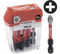 MILWAUKEE 4932430855 SHOCKWAVE IMPACT DUTY sitāmie uzgaļi PH2 x 50mm (10gb)