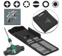 WERA 05023471001 Kraftform Kompakt 400 RA Set 1 skrūvgriezis ar uzgaļiem (16gb)