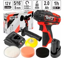 YATO YT-82903 (1x2,0Ah) pulējamā slīpmašīna + ACC