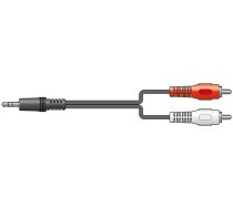 Skytronic CX405-1 kabelis 3,5 stereo-2RCA 1,5 m