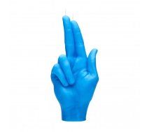 CandleHand Gun Fingers Candle Svece Blue