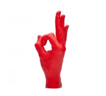 CandleHand OK Candle Svece Red