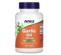 NOW Foods Garlic Oil 1500 mg Ķiploku eļļu 250 kapsulas
