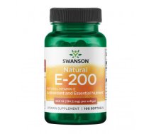 SWANSON Natural Vitamin E 134.2 mg Naturāls vitamīns E 100 kapsulas