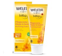 Weleda Calendula Baby Nourishing Cream Bērnu sejas un ķermeņa krēms ar kliņģerītēm 75ml